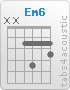 Chord Em6 (x,x,2,4,2,3)